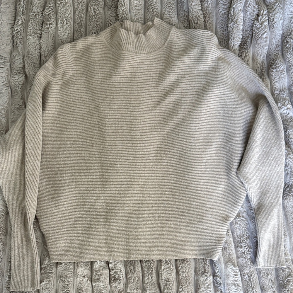 Brown cinched waist sweater